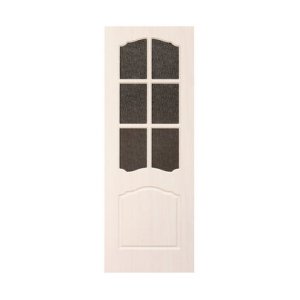 Дверь (ПВХ) Альфа 20-8 белёный дуб остекленная