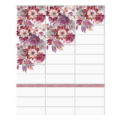 Панель ПВХ UNIQUE 250*2700 цветочный рай декор (узор из 2шт) комплект
