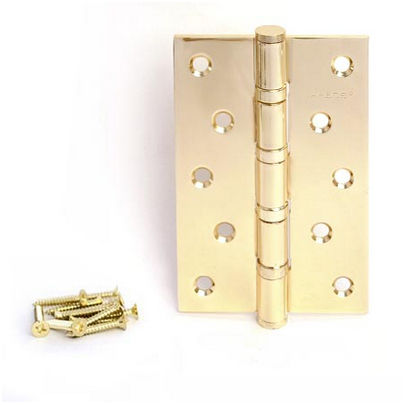 Петля дверная Apecs 120*80-В4-Steel-G  золото универсальная с подшипниками